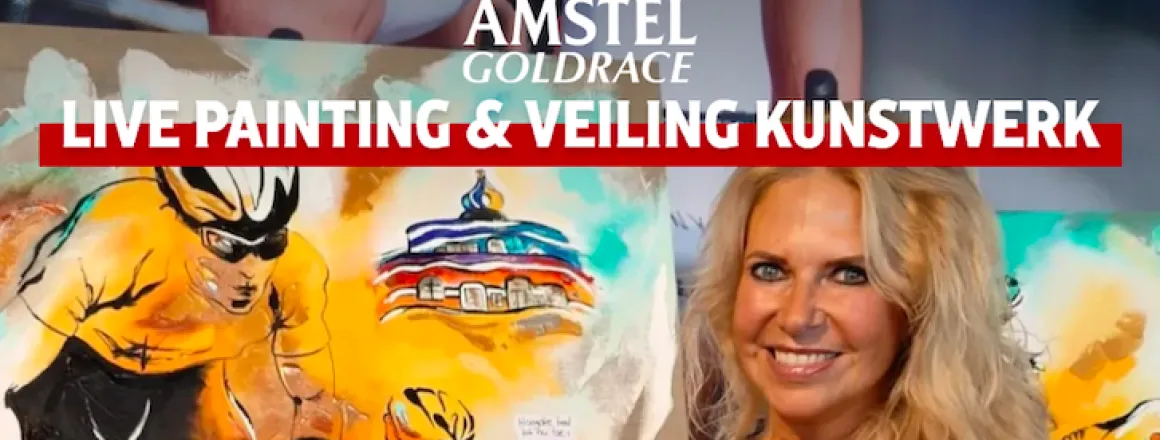 AMSTEL GOLD RACE & LIVE PAINTING MIRIAM VLEUGELS VOOR KINDERVALLEI