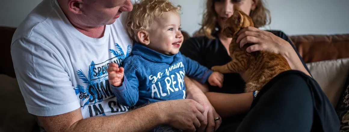 Hidde met zijn ouders